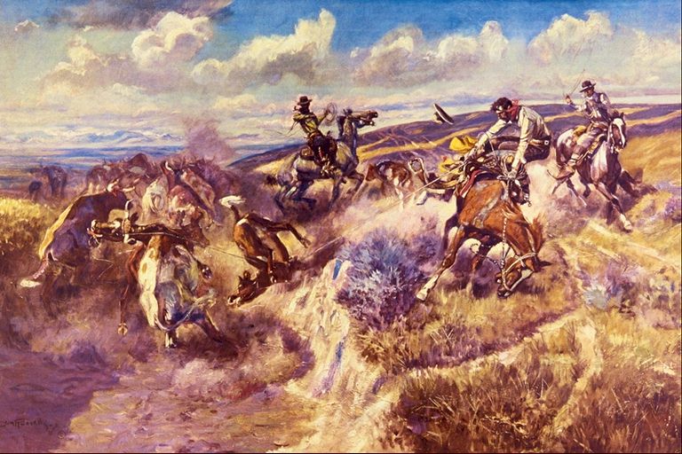 Charles M Russell Tight Dalley and a Loose Latigo